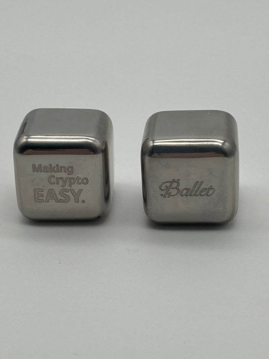 Ballet 2 Pack Stainless Steel Whiskey Ice Cubes