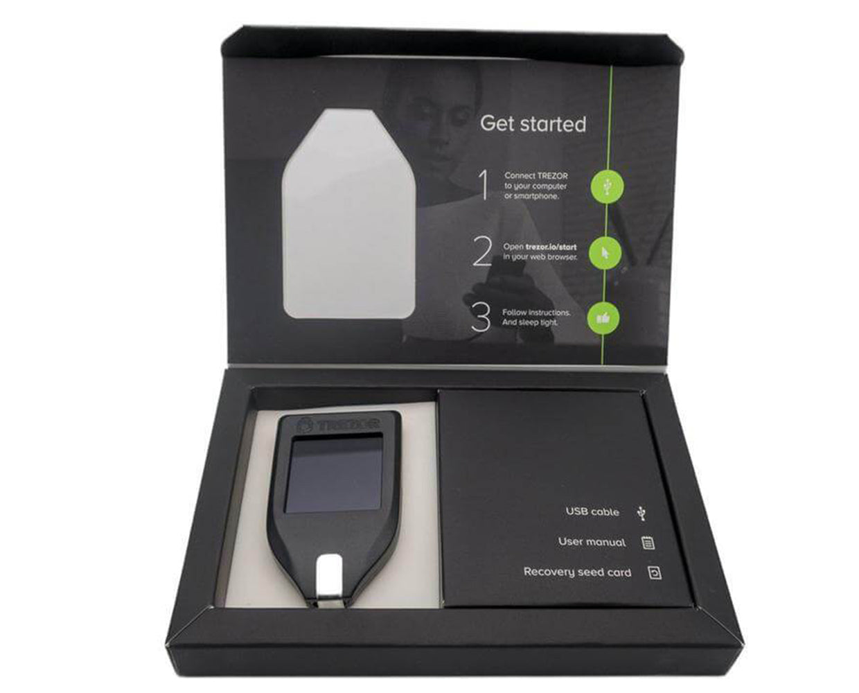 Trezor Model T hardware wallet retail packaging